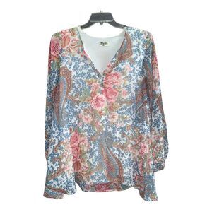Anthropologie Show Me Your Mumu Floral Blouse Boho sz S